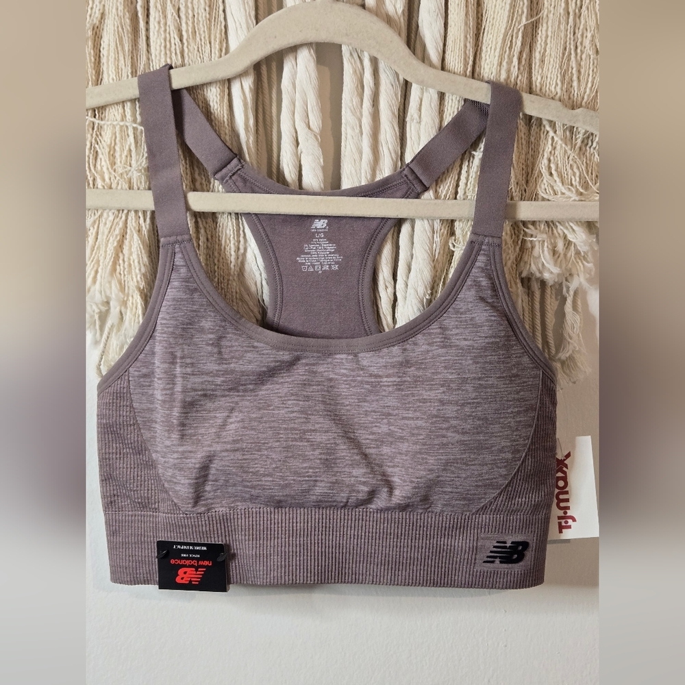 NEW BALANCE Medium Impact Sport Bra  #112004 Latte FSD Size Large